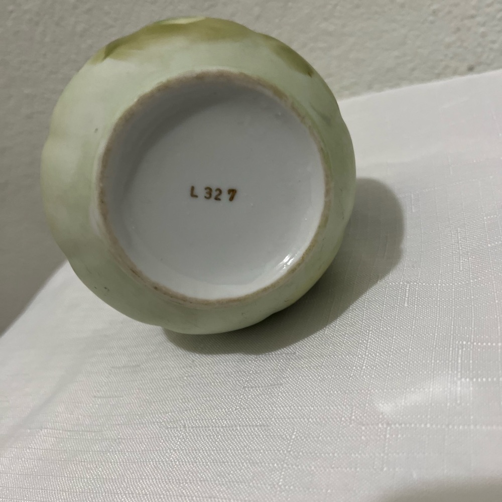 Vintage Mini Pitcher and Bowl Hand Painted Porcelain with Gold Trim